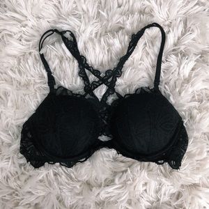 PINK “Date Racerback” Bra in Black